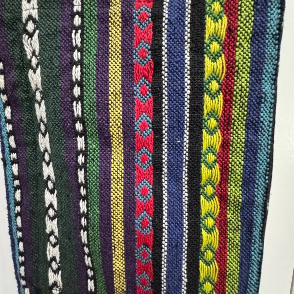 Source Unknown Multicolor Bohemian embroidered textile wall hanging 3 pockets